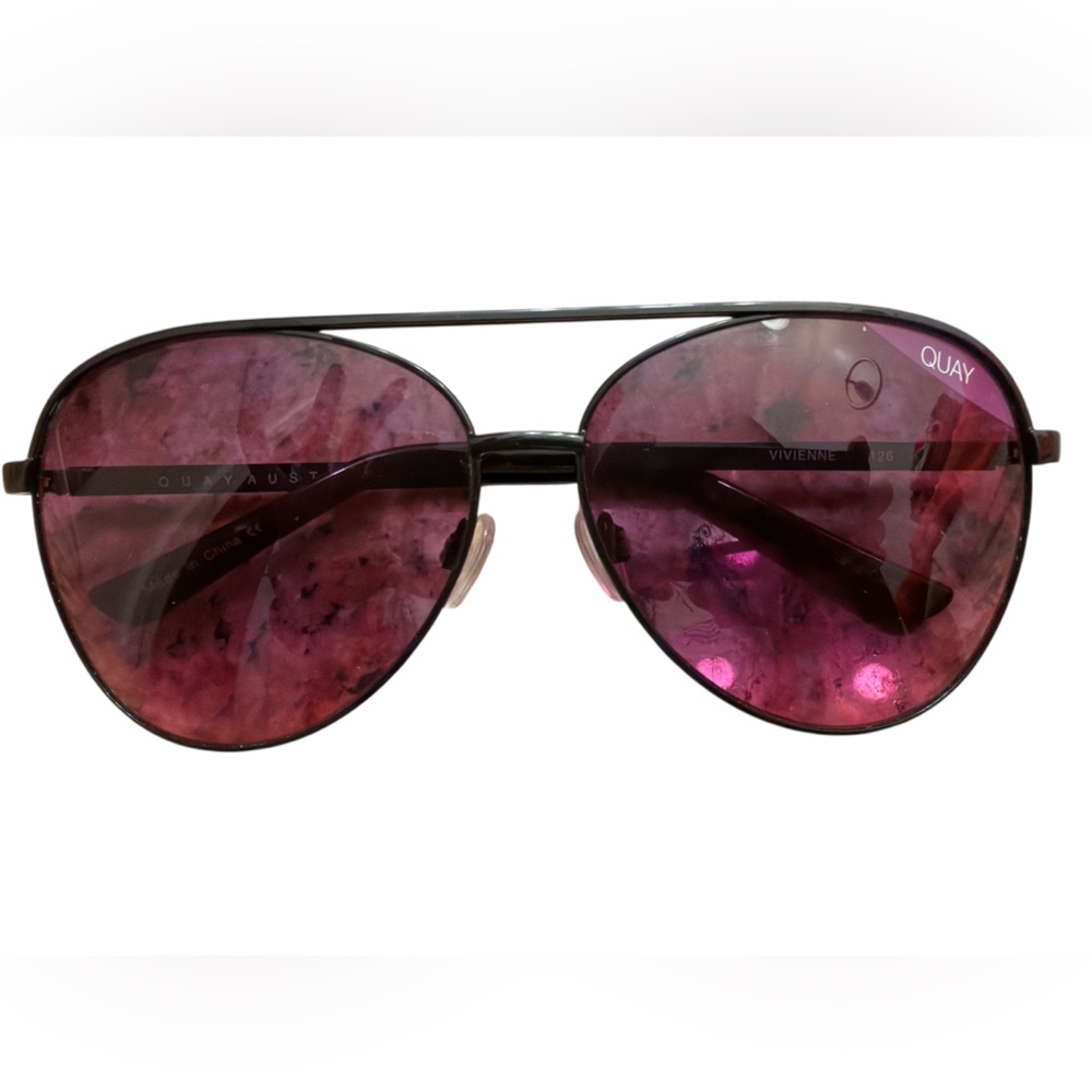 Quay Australia Women’s Pink Aviator Sunglasses NO CASE